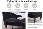 [New+Video] 58''Velvet Chaise Lounge,Button Tufted Right Arm Facing Lounge Chair with Nailhead Trim & Solid Wood Legs for Living Room or Office,Sleepe