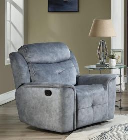 Mariana Recliner; Silver Gray Fabric