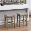 Furniture,Counter Height 26" Bar Stools for Kitchen Counter Backless Faux Leather Stools Farmhouse Island Chairs (26 Inch, Gray, Set of 2)