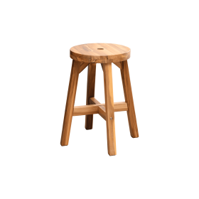 Round Wooden Stool Beefurni Logo