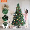 VEVOR Christmas Tree, 7.5ft Prelit Artificial Xmas Tree, Full Holiday Decor Tree with 550 Multi-Color LED Lights, 1346 Branch Tips, Metal Base for Hom