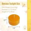 Beeswax Tealight Candles Handmade Candlesticks,24pcs Round Tea Light Candles Natural Bees Wax Tealight Candle Smokeless Candle Stciks for Spa Home Dec