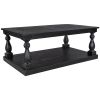 Rustic Floor Shelf Coffee Table with Storage,Solid Pine Wood (As same As WF287269AAB)