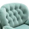 Accent chair TV Chair Living room Chair with Ottoman-TEAL