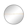 Wall Mirror 39 Inch Black Circular Mirror Metal Framed Mirror Round Vanity Mirror Dressing Mirror, for Bathroom, Living Room, Bedroom Wall Decor