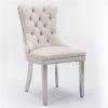 Collection Modern, High-end Tufted Solid Wood Contemporary Velvet Upholstered Dining Chair with Chrome Stainless Steel Plating Legs,Nailhead Trim,Set