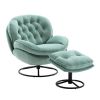 Accent chair TV Chair Living room Chair with Ottoman-TEAL