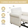 3-in-1 Sofa Bed Chair, Convertible Sleeper Chair Bed,Adjust Backrest Into a Sofa,Lounger Chair,Single Bed,Modern Chair Bed Sleeper for Adults,White(Ol