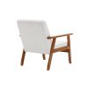 Leisure Chair with Solid Wood Armrest and Feet, Mid-Century Modern Accent chair, for Living Room Bedroom Studio chair