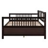 Full Size Daybed with Support Legs, Espresso