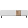 Modern TV Stand for 80'' TV with 3 Doors, Media Console Table, Entertainment Center with Large Storage Cabinet for Living Room, Bedroom