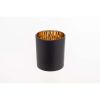 EOTW Candle Supply 10 oz. 12 Pack Empty Luxury Matte Black Copper Gold Reflective Jars for Candle Making.