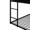 Bunk Beds for Kids ,House Bunk Bed Metal Bed Frame Built-in Ladder,No Box Spring Needed Black