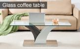 Modern dining table,Tea Table.Coffee Table. Tempered glass countertop, and artistic MDF legs are perfect for hosting dinners, conferences, home, and o