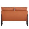 Stylish Two-Seater Sofa Chair with 2 Pillows - Comfortable PU Leather, High-Density Foam - Modern Design, Easy to Clean - Sturdy Metal Frame - Perfect