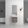 18'' Floating Wall-Mounted Bathroom Vanity with White Resin Sink & Soft-Close Cabinet Door