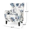 White & Blue Patterned Armchair, Vintage