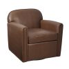 Faux Leather 360 Degree Swivel Arm Chair