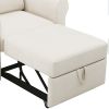 3-in-1 Sofa Bed Chair, Convertible Sleeper Chair Bed,Adjust Backrest Into a Sofa,Lounger Chair,Single Bed,Modern Chair Bed Sleeper for Adults,White(Ol