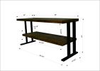 Media Console Table with one shelf to your Home decor, Natural Reclaimed wood and black finish