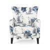 White & Blue Patterned Armchair, Vintage