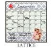 Calendar- Dry Erase Fridge Calendar. Organize your home or office. Beautiful, Lattice Fridge Calendar