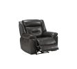 Imogen Recliner (Power Motion); Gray Leather-Aire YJ