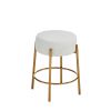 24" Tall, Round Bar Stools, Set of 2 - Contemporary upholstered dining stools for kitchens, coffee shops and bar stores - Includes sturdy hardware sup