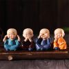 Creative 4 Little Monk Resin Ornaments; Desktop Decoration Crafts