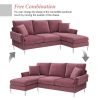 84 " Convertible Sectional Sofa, Modern Chenille L-Shaped Sofa Couch with Reversible Chaise Lounge, Fit for Living Room, Apartment(2 Pillows)