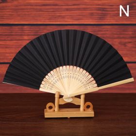 1pc Folding Fan Handheld Fans Chinese Paper Classical Hanfu Fan Solid Color Hand Fan Home Decoration Fan Chinese Fan Hand Folding Fans (Style: 14)