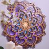 1pc Mandala Wooden Decorative Lamp Yoga Room LED Night Light Multilayered Laser Cut Carved Light Wall Decor For Home Living Room Bedroom Ornament