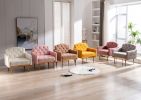 Accent Chair ,leisure single sofa with Rose Golden feet