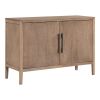 U-Style Storage Cabinet Sideboard Wooden Cabinet with 2 Metal handles and 2 Doors for Hallway, Entryway, Living Room