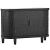 U-Style Storage Cabinet Sideboard Wooden Cabinet with Antique Pattern Doors for Hallway, Entryway, Living Room