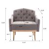 Accent Chair ,leisure single sofa with Rose Golden feet