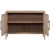 U-Style Storage Cabinet Sideboard Wooden Cabinet with 2 Metal handles and 2 Doors for Hallway, Entryway, Living Room