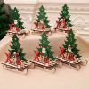 Christmas Wooden Table Ornament Xmas Creative Craft Pendant Christmas Tree Ornament For Home New Year Party Gift Decoration