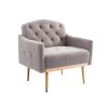 Accent Chair ,leisure single sofa with Rose Golden feet